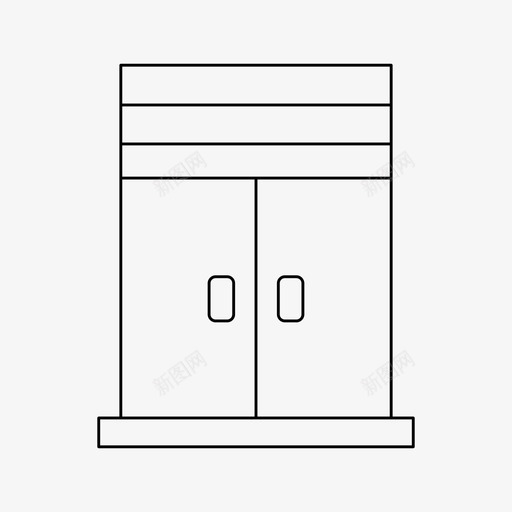窗建筑框架svg_新图网 https://ixintu.com 建筑 框架 家具 室内 细线