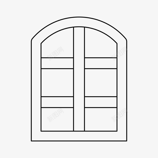 窗户关闭装饰svg_新图网 https://ixintu.com 窗户 关闭 装饰 玻璃 内部 细线