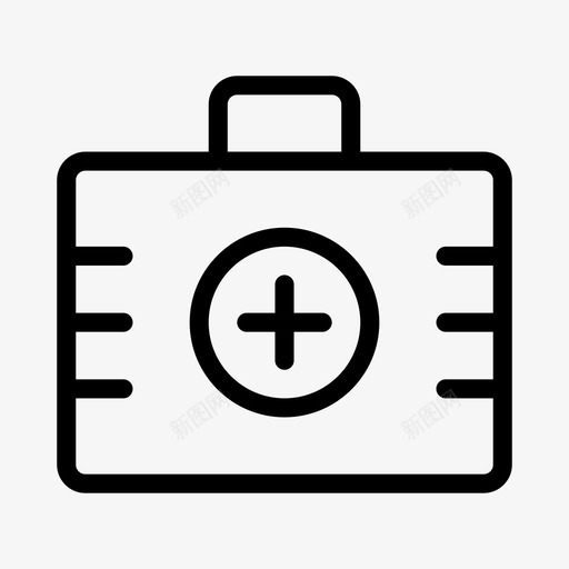 急救箱包公文包svg_新图网 https://ixintu.com 急救箱 急救 箱包 公文包 医疗保健 网页 设计开发 线条 字形
