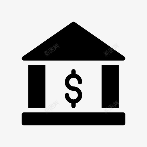 银行商业美元svg_新图网 https://ixintu.com 商业 金融 银行 美元 储蓄 像素 字形