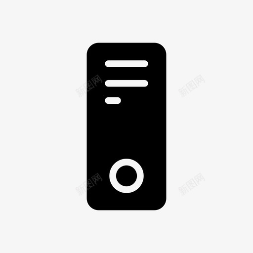 pc计算机cpusvg_新图网 https://ixintu.com 硬件 计算机塔 计算机 线条 符号