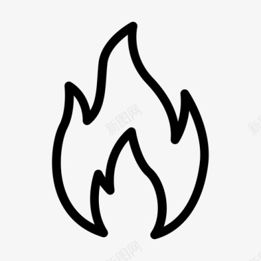 火燃烧煤图标