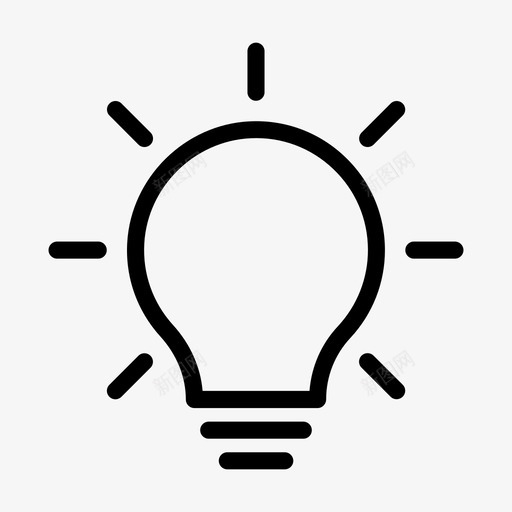 辉光灯泡照明svg_新图网 https://ixintu.com 灯泡 辉光 照明灯 符号