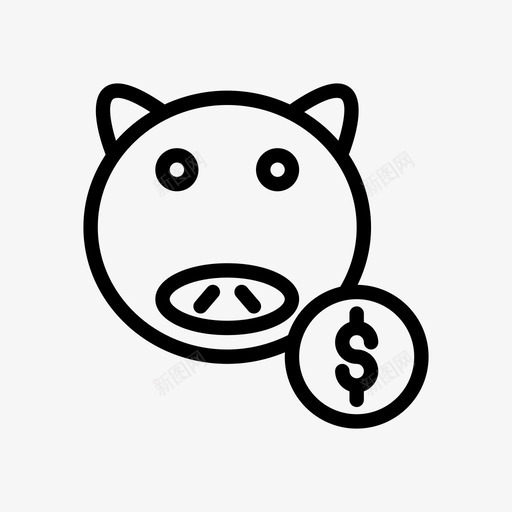 小猪银行美元金融svg_新图网 https://ixintu.com 小猪 银行 美元 金融 储蓄 商务 商务办公 办公室