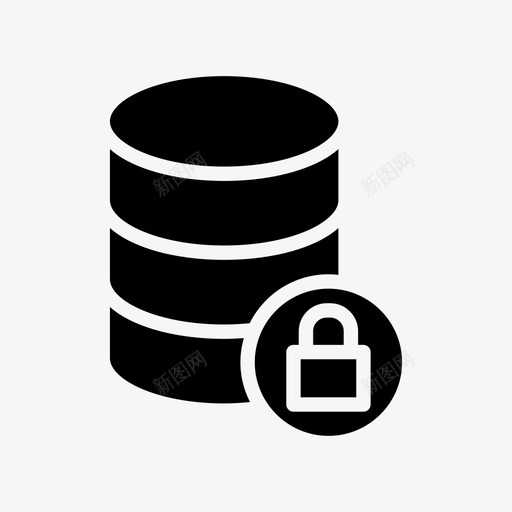 数据库锁私有保护svg_新图网 https://ixintu.com 数据库 私有 保护 安全 安全服 服务器 标志符