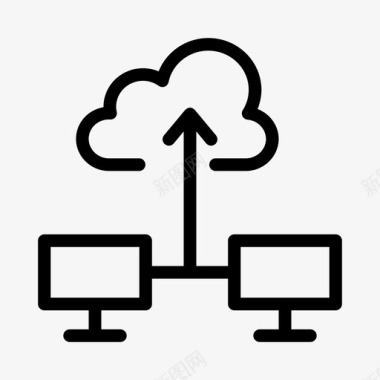 云连接计算机网络图标