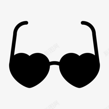眼镜护目镜爱情图标