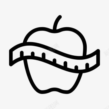 苹果饮食运动健身图标