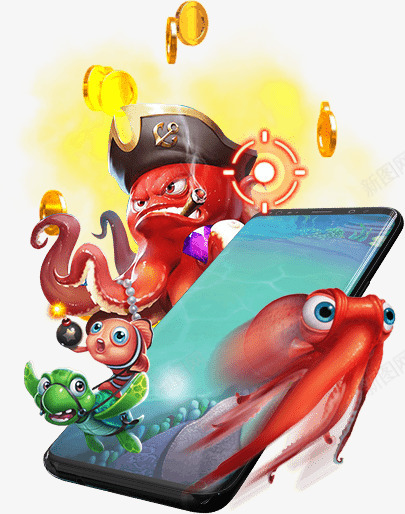Fishgame棋牌捕鱼png免抠素材_新图网 https://ixintu.com 棋牌 捕鱼