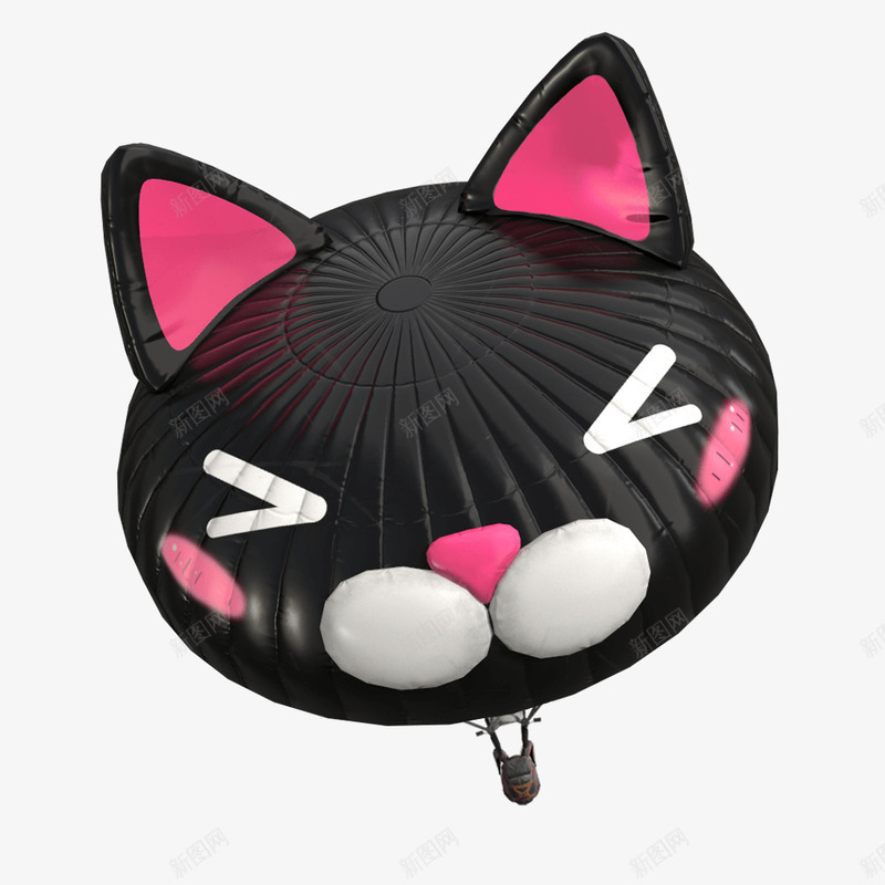 神秘黑猫降落伞图标png免抠素材_新图网 https://ixintu.com 神秘 黑猫 降落伞 图标