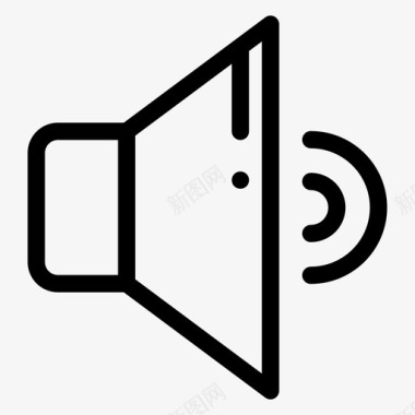 扬声器大声音乐打开图标