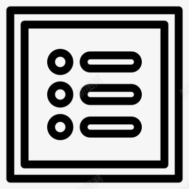 菜单项目符号列表汉堡包菜单图标
