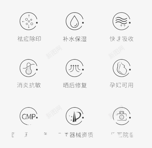 肌肤问题细胞成份用法图标模特png免抠素材_新图网 https://ixintu.com 肌肤 问题 细胞 成份 用法 图标 模特