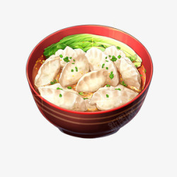 水饺食物图标手绘素材