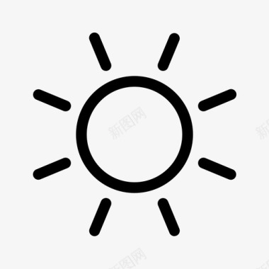 阳光紫外线圆形图标