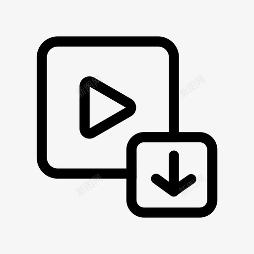 下载播放视频下载svg_新图网 https://ixintu.com 下载 播放 视频下载 演示