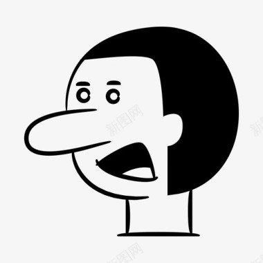 脸漫画头图标