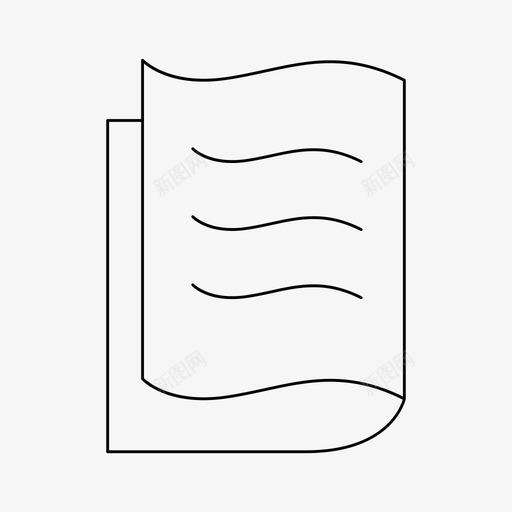 文件书籍日记svg_新图网 https://ixintu.com 书籍 文件 日记 纸张 阅读 细线