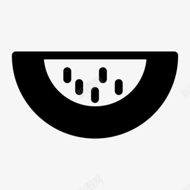 西瓜海滩美味图标