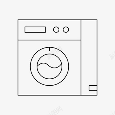 洗衣机家电清洁图标