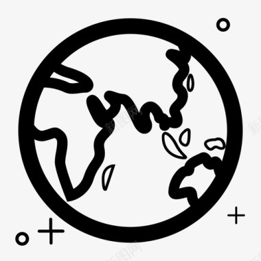 地球非洲亚洲图标