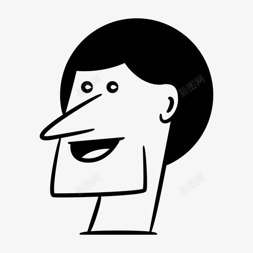 面部漫画头部svg_新图网 https://ixintu.com 面部 漫画 头部 人类 微笑 头像