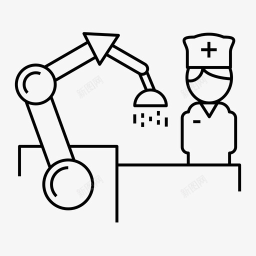 带医生的机器人手术设备svg_新图网 https://ixintu.com 带医 生的 机器人 手术 设备