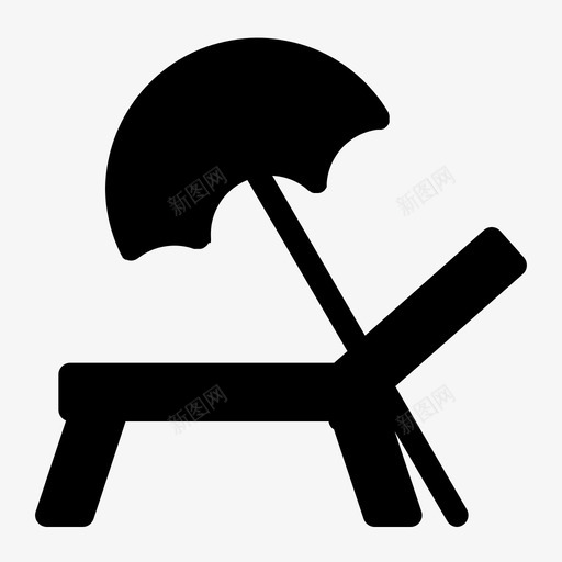 沙滩椅装饰假日svg_新图网 https://ixintu.com 沙滩椅 装饰 假日 海洋 雨伞 度假 沙滩
