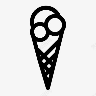 冰淇淋蛋筒海滩家庭图标