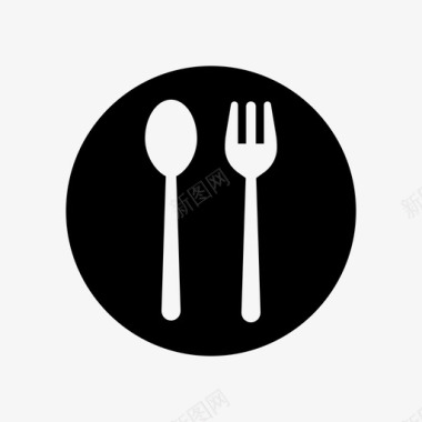 采购产品匙和叉子匙和叉子食物图标