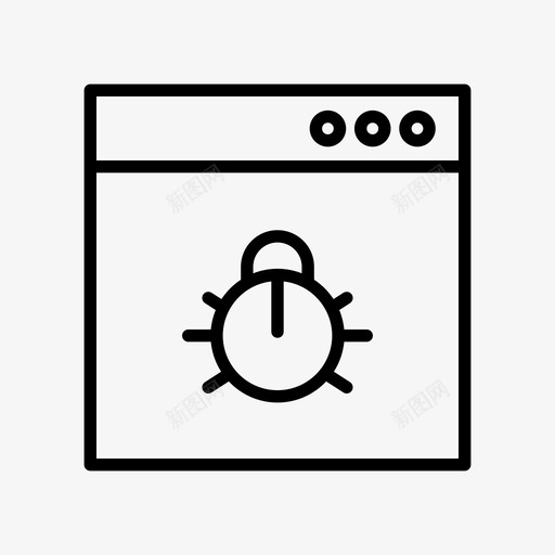 bug浏览器internet网络svg_新图网 https://ixintu.com 浏览器 网络