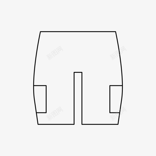 裤子布料时装svg_新图网 https://ixintu.com 裤子 布料 时装模特 短裤 细线