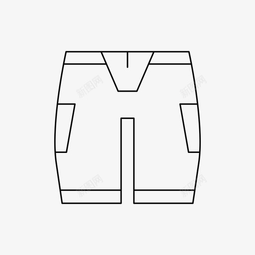 裤子布料时装svg_新图网 https://ixintu.com 裤子 布料 时装模特 短裤 细线