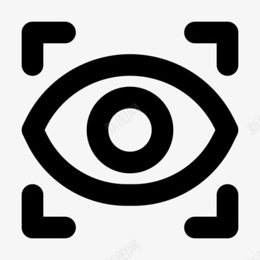眼睛扫描仪保护安全图标