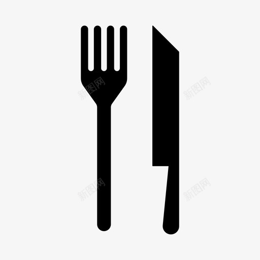 刀叉餐具厨房svg_新图网 https://ixintu.com 刀叉 餐具 厨房 餐厅 轮廓 雕文