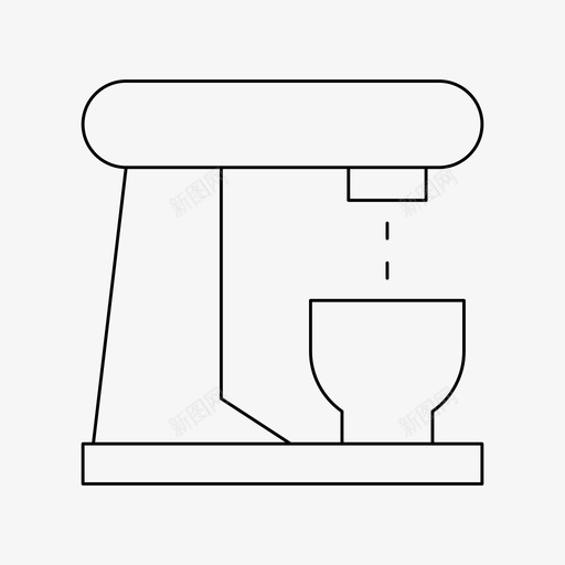 咖啡机饮料电子设备细线svg_新图网 https://ixintu.com 咖啡机 饮料 电子设备 细线