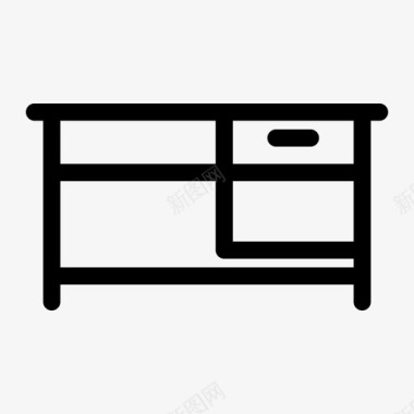 办公桌家具财产图标