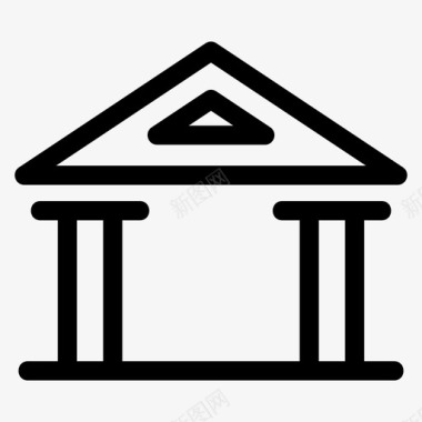银行建筑经济图标