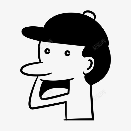 男孩头像帽子svg_新图网 https://ixintu.com 头像 男孩 帽子 孩子 漫画