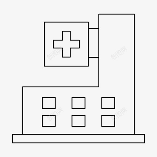 医院急救诊所svg_新图网 https://ixintu.com 医院 急救 诊所 医务室 医疗 细线