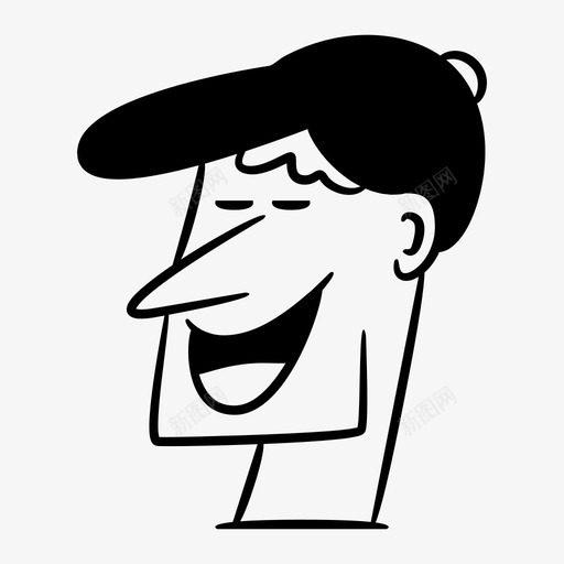 脸漫画帽子svg_新图网 https://ixintu.com 漫画 帽子 人类 微笑 笑脸 头像