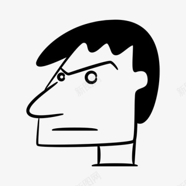 脸漫画头图标