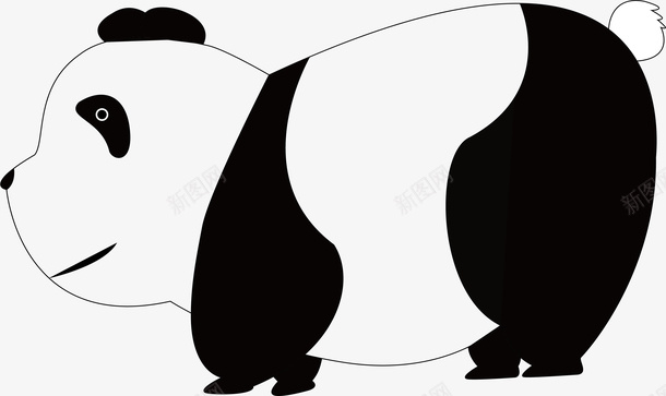 卡通动物熊猫pngpng免抠素材_新图网 https://ixintu.com 动物 卡通 熊猫涂鸦 素材 装饰