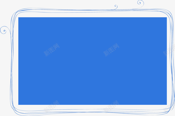 蓝色小清晰边框png免抠素材_新图网 https://ixintu.com 边框 小 清 晰