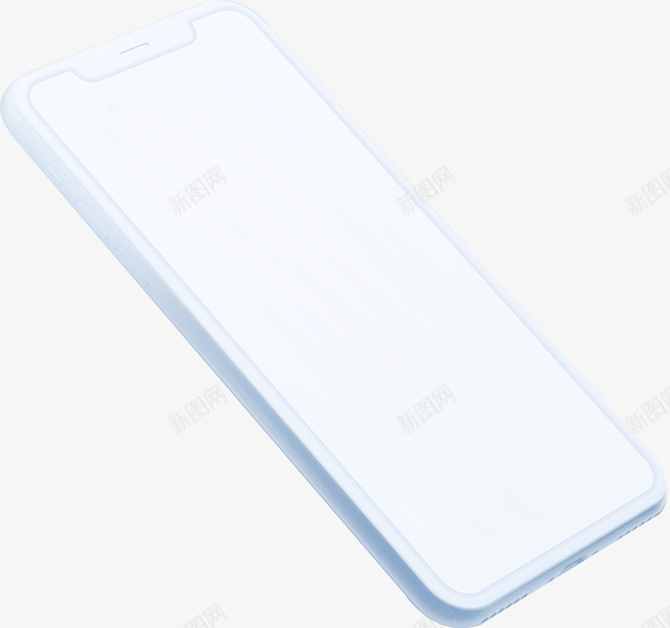 纯白3D悬浮手机png免抠素材_新图网 https://ixintu.com 手机 苹果 电子产品 ipone