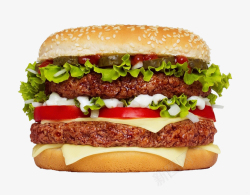 麦当劳汉堡海报汉堡餐饮美食广告西餐汉高清图片