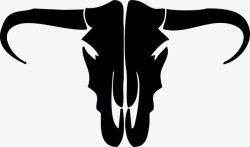 牛角图案动物牛头骷髅高清图片