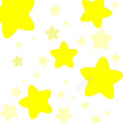 星星背景黄色可爱素材