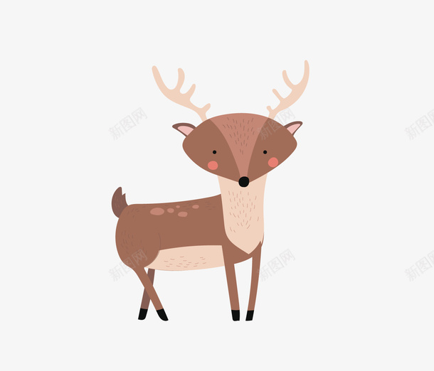 可爱的小路动画png免抠素材_新图网 https://ixintu.com 动画 卡通 可爱 回头的鹿 开机动画 鹿