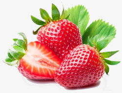 新鲜草莓红色草素材
